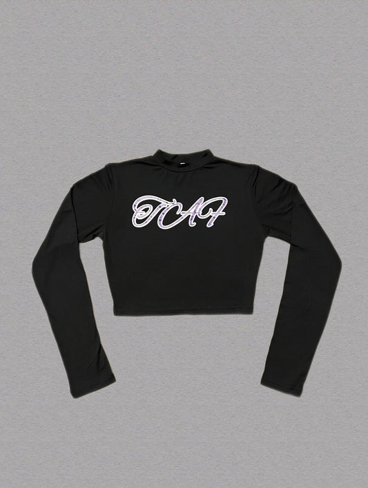 Women’s Black CropTop Long Sleeve