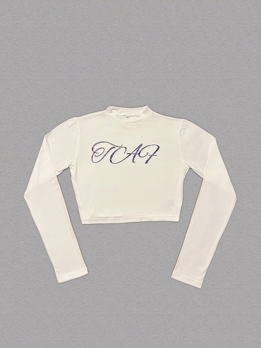 Women’s White CropTop Long Sleeve